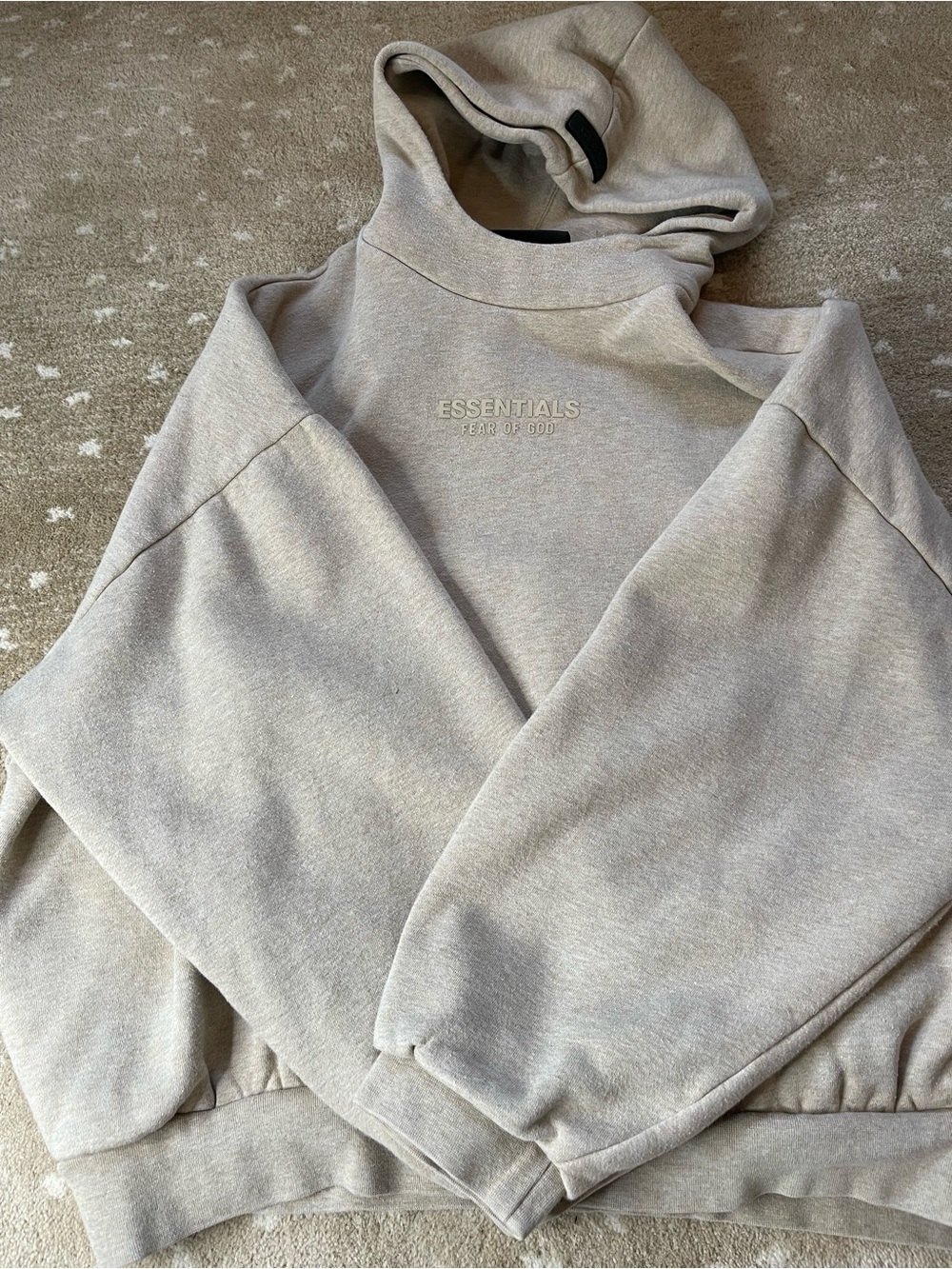 Essentials Women's Hooded Sweater in Light Cream